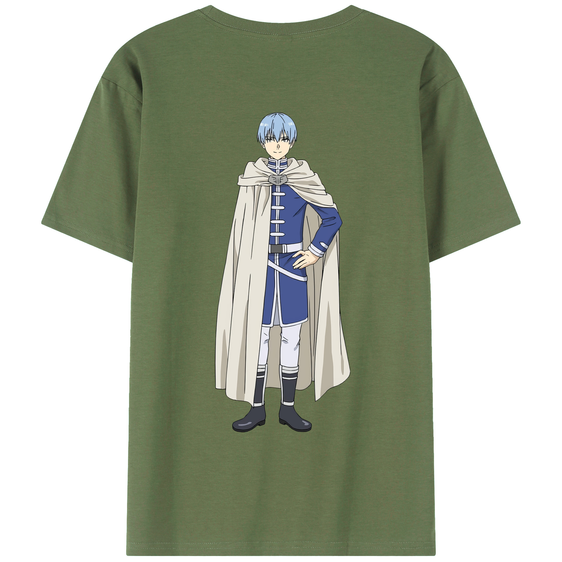 （画像用） 葬送のフリーレン Frieren 綿100％ メンズ半袖Tシャツ（バックプリント） 通気性
